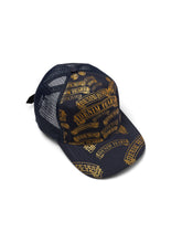 DT Stamp Pattern Trucker Hat Navy