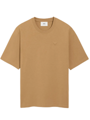Ami Paris De Coeur Cotton T-shirt in Brown