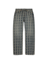 Baggy Jacquard Wreath Denim Pant
