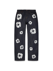 Baggy Cotton Wreath Denim Pant Selvedge