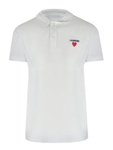 Love Moschino Small Heart Logo White Polo Shirt