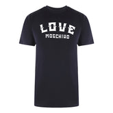 Love Moschino Bold Logo Navy Blue T-Shirt