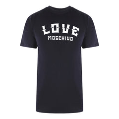 Love Moschino Bold Logo Navy Blue T-Shirt
