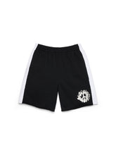 Denim U Paneled Sweatshort Black