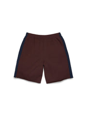 Denim U Paneled Sweatshort Brown