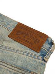 Dirty Wash Cotton Wreath Denim Short