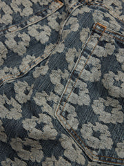 Baggy Jacquard Wreath Denim Pant