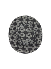 Jacquard Wreath Bucket Hat Washed Black