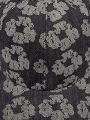Jacquard Wreath Denim Cap Washed Black