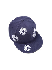 Cotton Wreath New Era 59FIFTY Canvas Fitted Cap Indigo