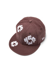 Cotton Wreath New Era 59FIFTY Canvas Fitted Cap Brown