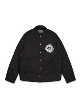 Peace Wreath Coaches Jacket Black