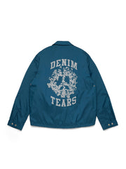 Peace Wreath Coaches Jacket Blue