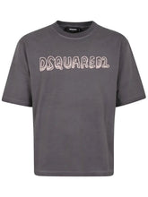 Dsquared2 Loose Fit Fade Cartoon Logo Grey T-Shirt