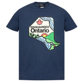 Dsquared2 Ontario Map Navy Blue T-Shirt