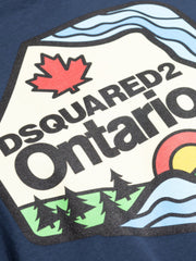 Dsquared2 Ontario Map Navy Blue T-Shirt