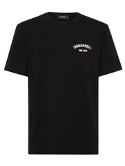 Dsquared2 Regular Fit Rubber Logo Black T-Shirt