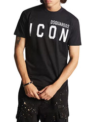 Dsquared2 Icon Print Logo Black T-Shirt