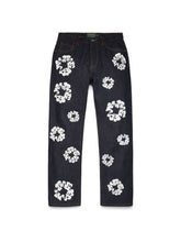 Straight Cotton Wreath Denim Pant Selvedge