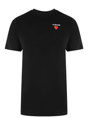Love Moschino Small Heart Logo T-Shirt in Black
