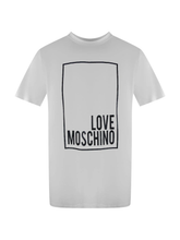Love Moschino Box Logo White T-Shirt