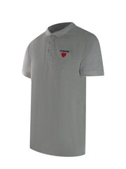 Love Moschino Heart Logo Grey Polo Shirt
