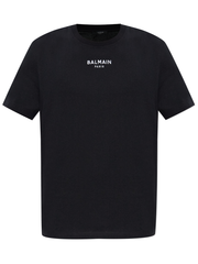 Balmain Paris Small Embroidered Logo T-Shirt in Black
