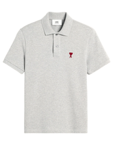 Ami Paris Ami De Coeur Polo Shirt in Grey
