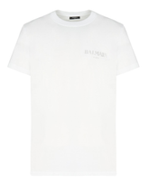 Balmain Vintage Silver Gel Logo T-Shirt in White
