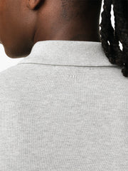 Ami Paris Ami De Coeur Polo Shirt in Grey