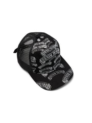 DT Stamp Pattern Trucker Hat Black