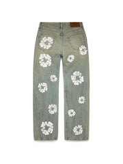 Baggy Cotton Wreath Denim Pant Dirty Wash