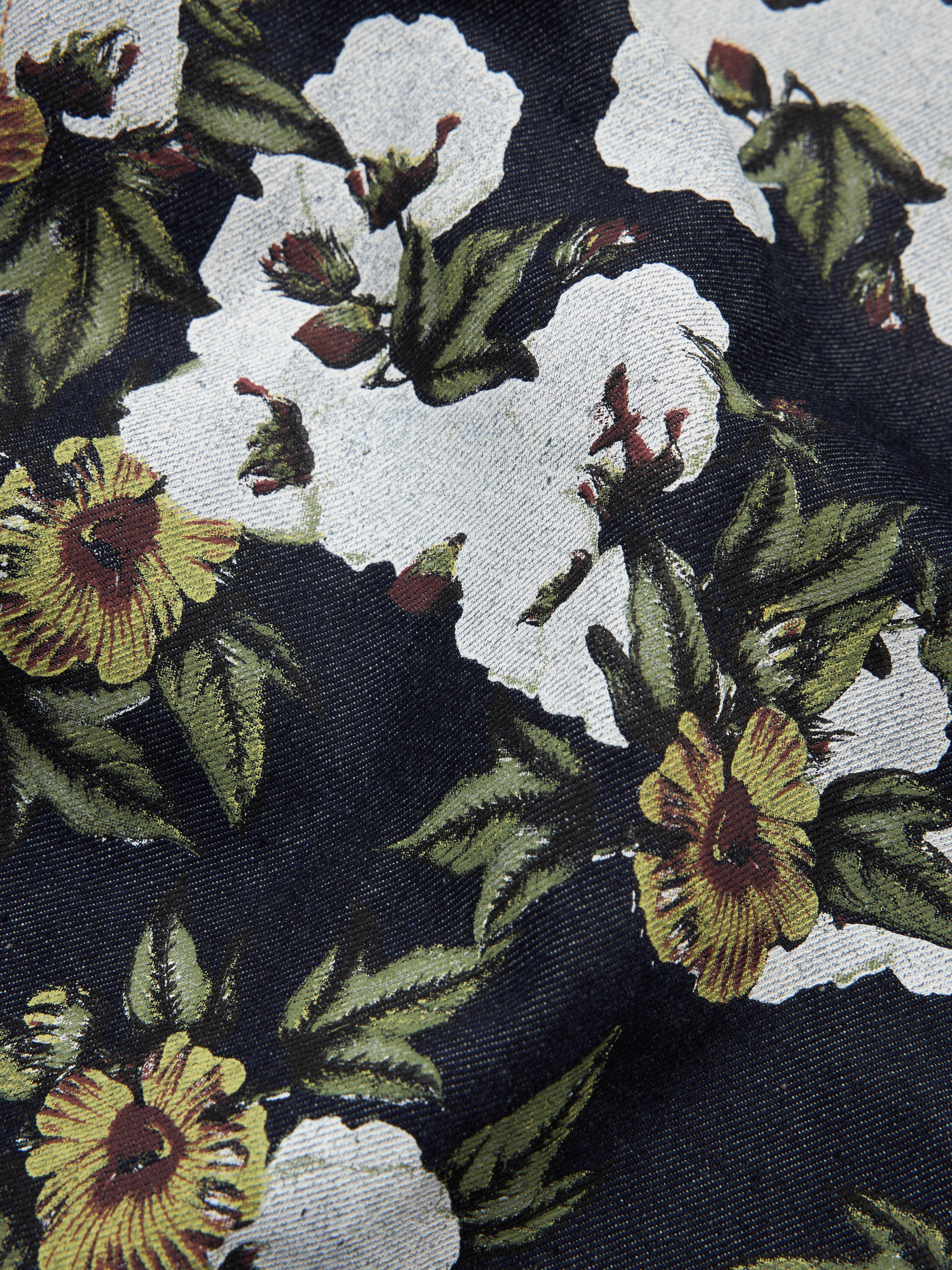 Baggy Floral Denim Pant Selvedge