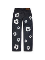 Baggy Cotton Wreath Denim Pant Selvedge