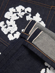 Baggy Cotton Wreath Denim Pant Selvedge