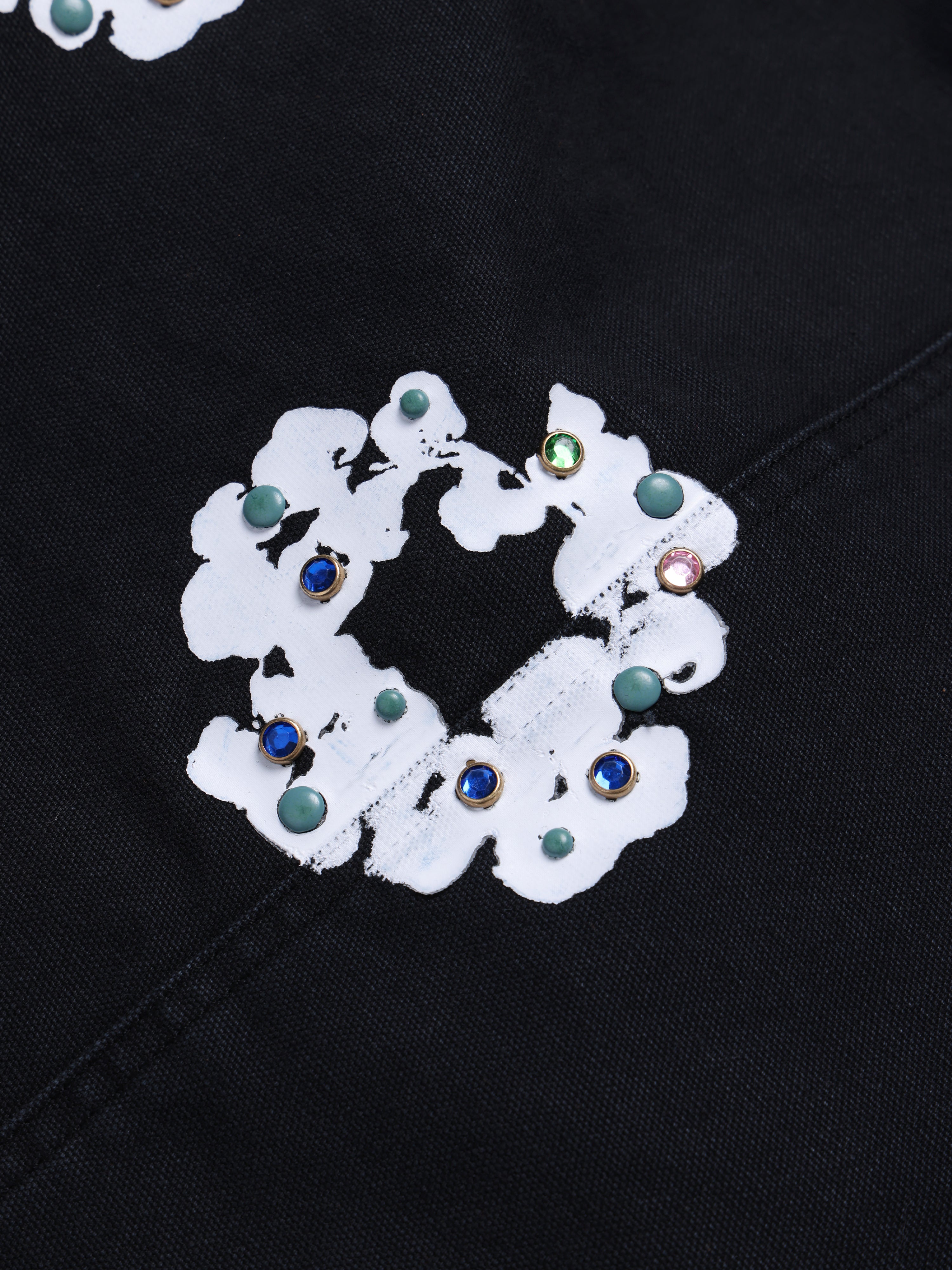 Cotton Wreath Canvas Work Jacket Black