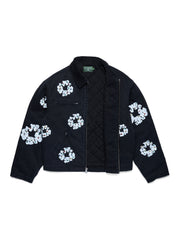 Cotton Wreath Canvas Work Jacket Black