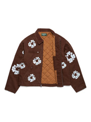 Cotton Wreath Canvas Work Jacket Brown
