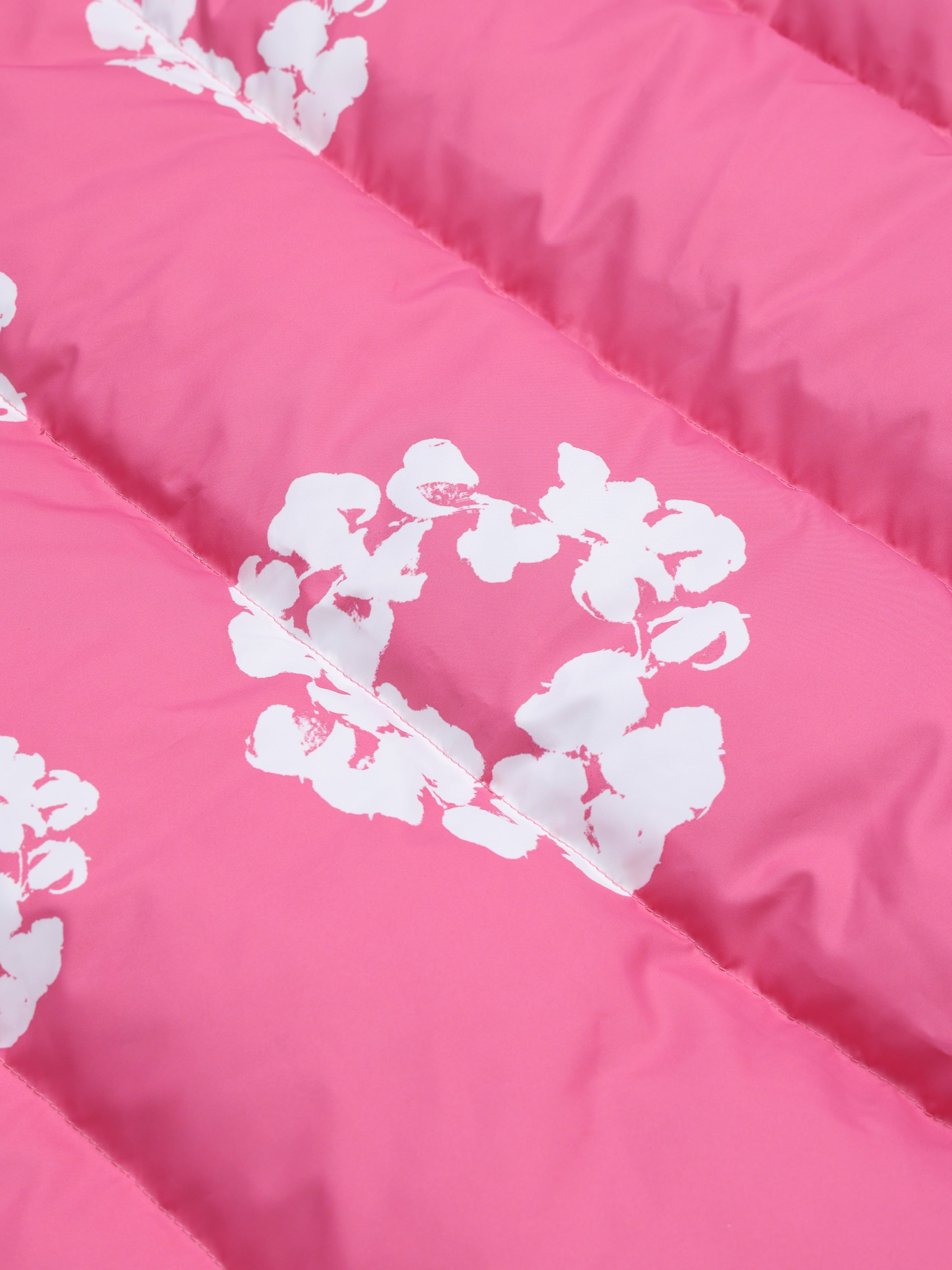 Cotton Wreath Puffer Jacket Pink