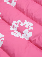 Cotton Wreath Puffer Jacket Pink