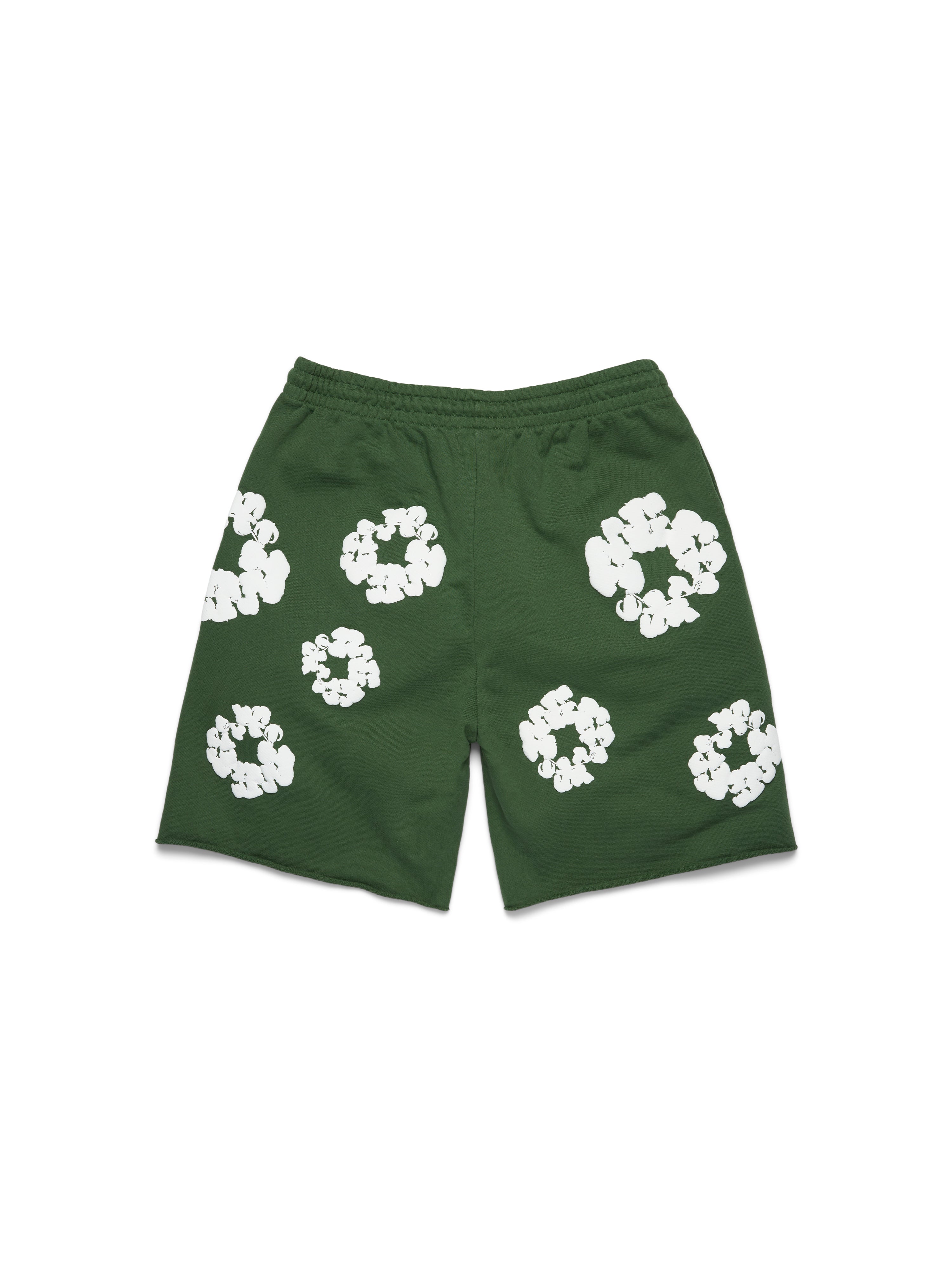 Cotton Wreath Sweatshorts Green