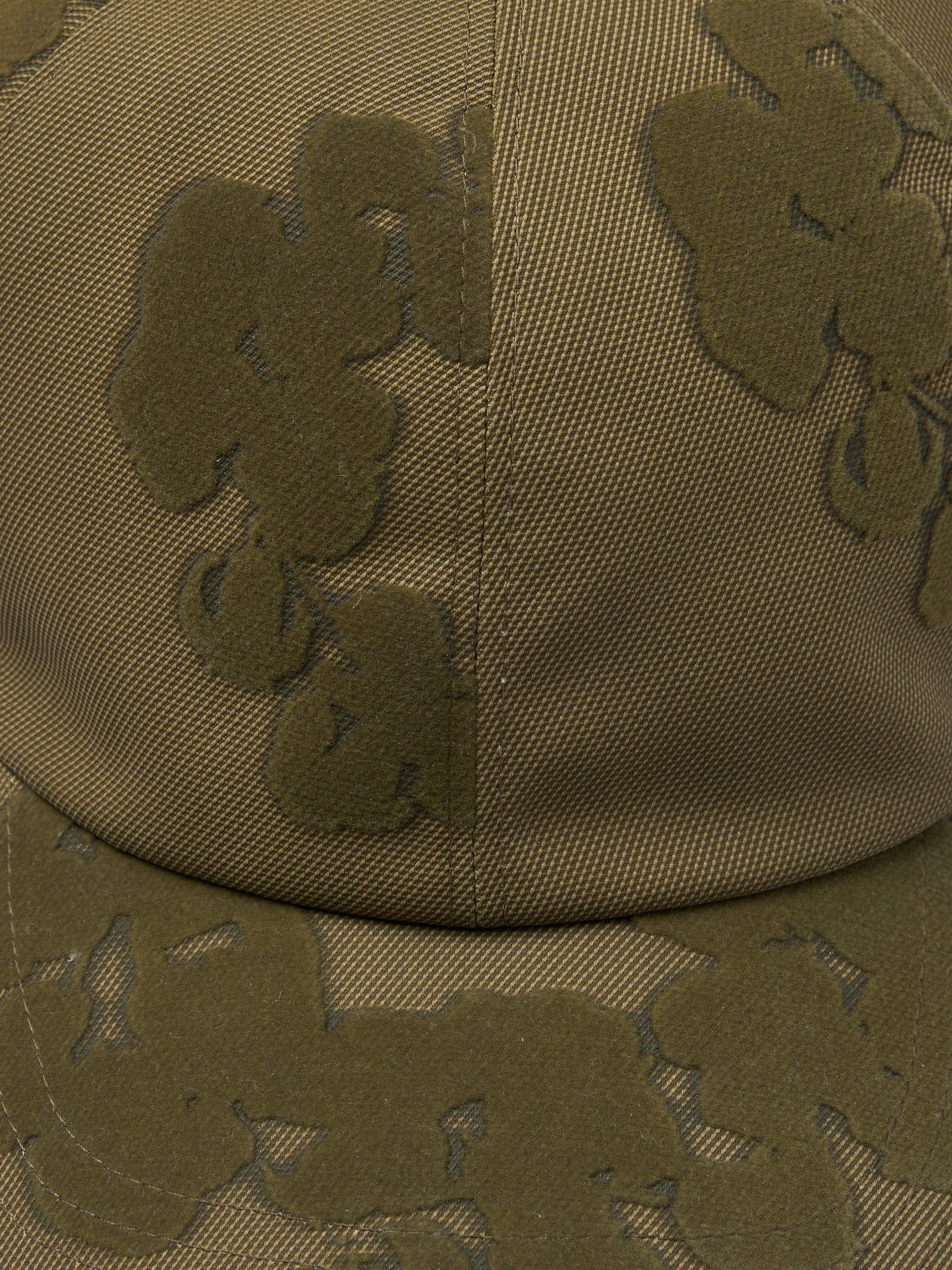 Cotton Wreath Flocked Cap Tan