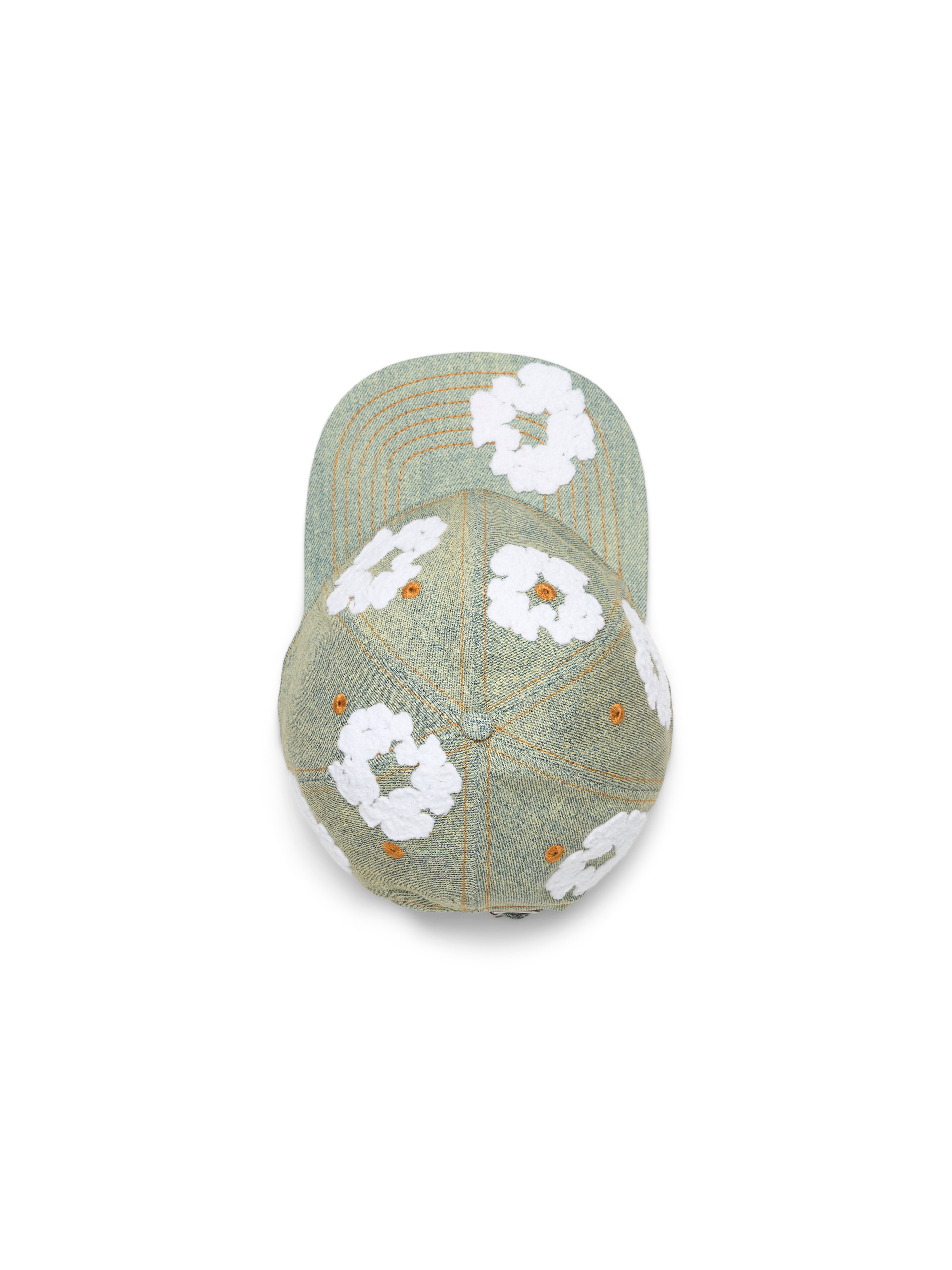 Cotton Wreath Raw Denim Cap Dark Wash