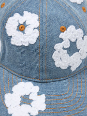 Cotton Wreath Raw Denim Cap Light Wash