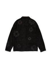 Cotton Wreath Suede Welding Jacket Black