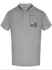 Love Moschino Box Logo Grey Polo Shirt
