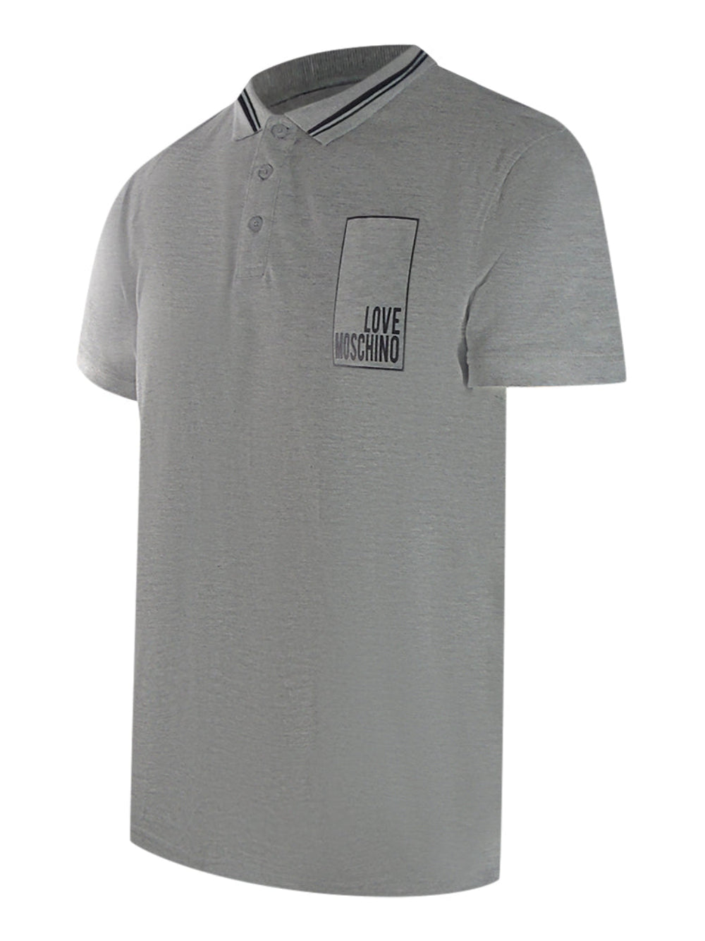 Love Moschino Box Logo Grey Polo Shirt