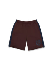 Denim U Paneled Sweatshort Brown