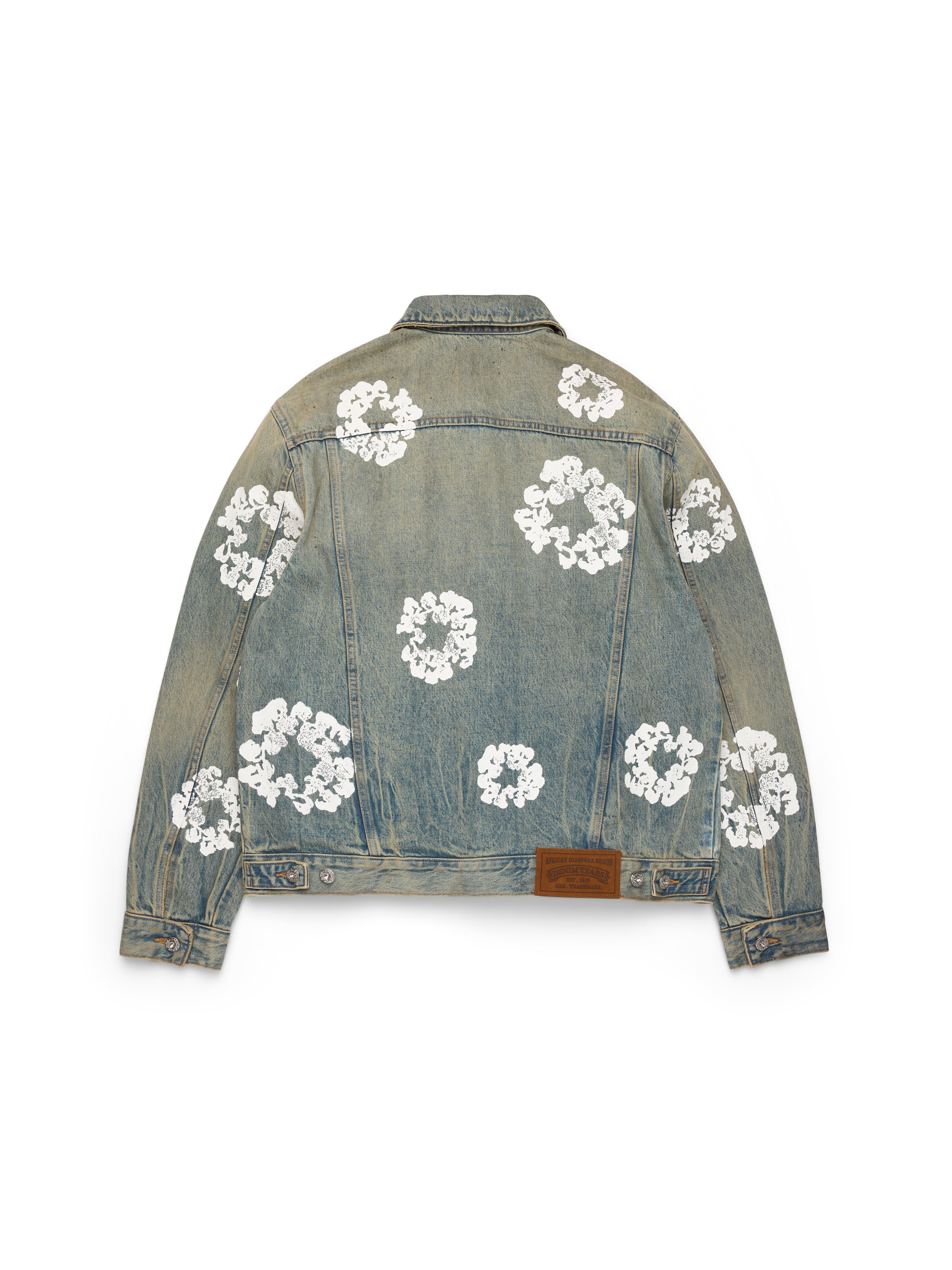 Cotton Wreath Denim Jacket Dirty Wash