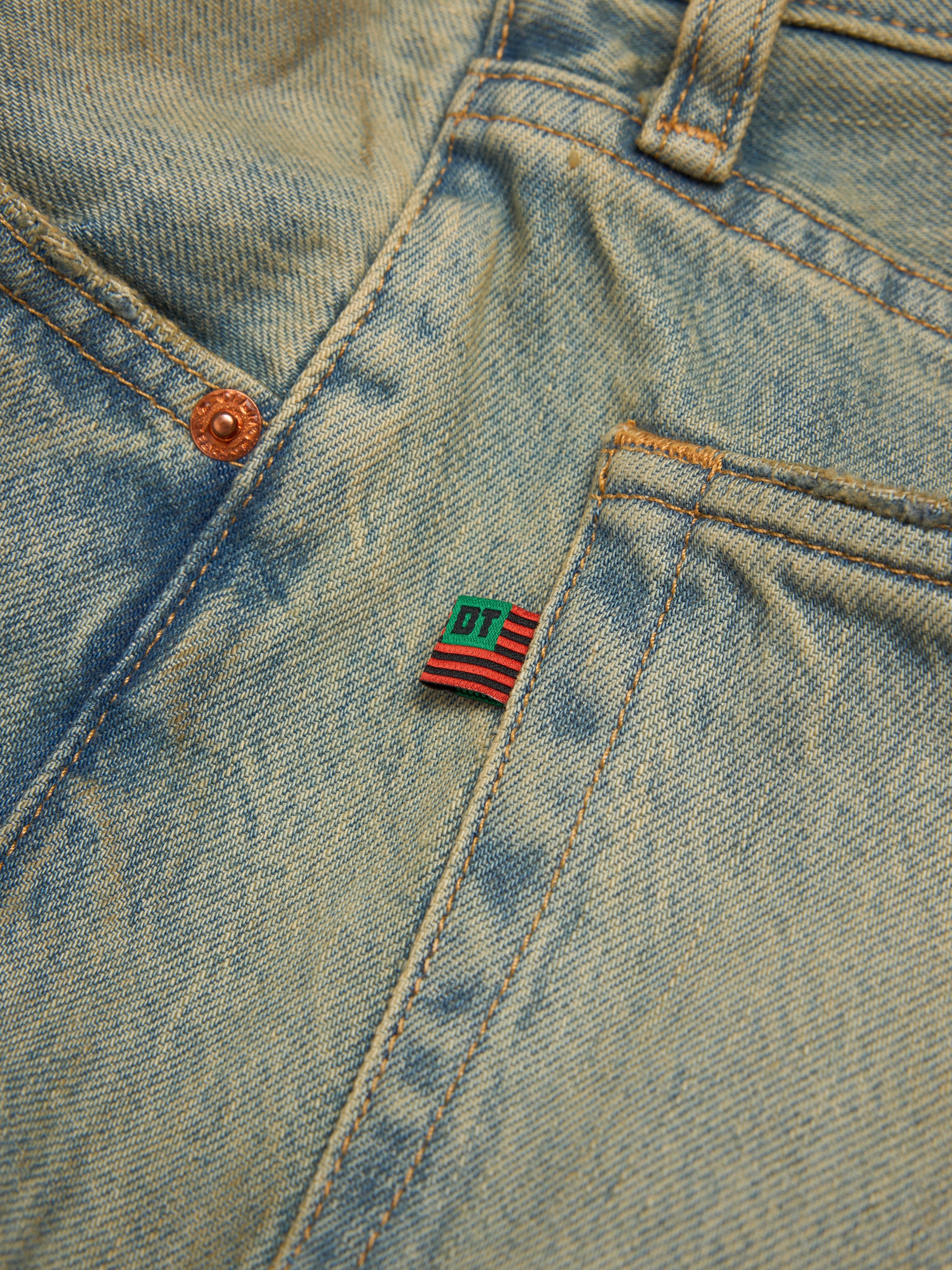 Straight Denim Pant Dirty Wash